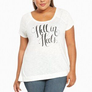 Torrid Hell In Heels Lattice Back Tee 2x